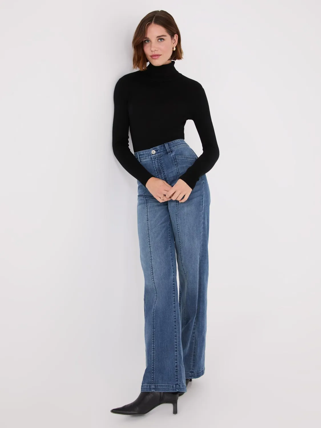Front Seam Wide-Leg Jeans sold by Suzy Shier product image thumbnail 5