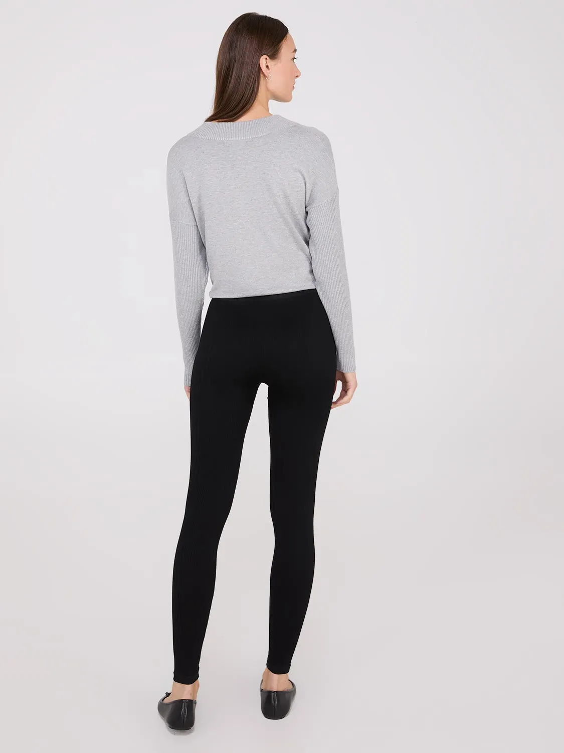 Seamless Ribbed Leggings sold by Suzy Shier product image thumbnail 4