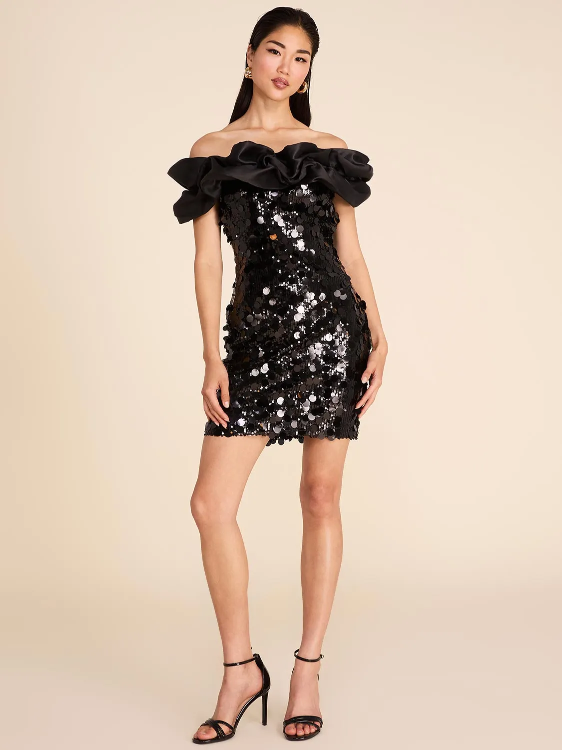 Off-The-Shoulder Ruffle & Sequin Dress sold by Suzy Shier product image thumbnail 2