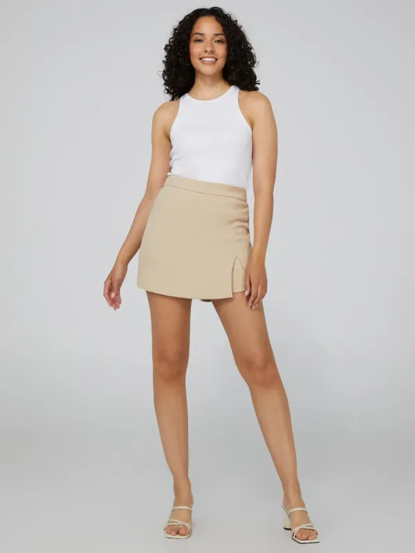 High Rise Pull-On Skort sold by Suzy Shier