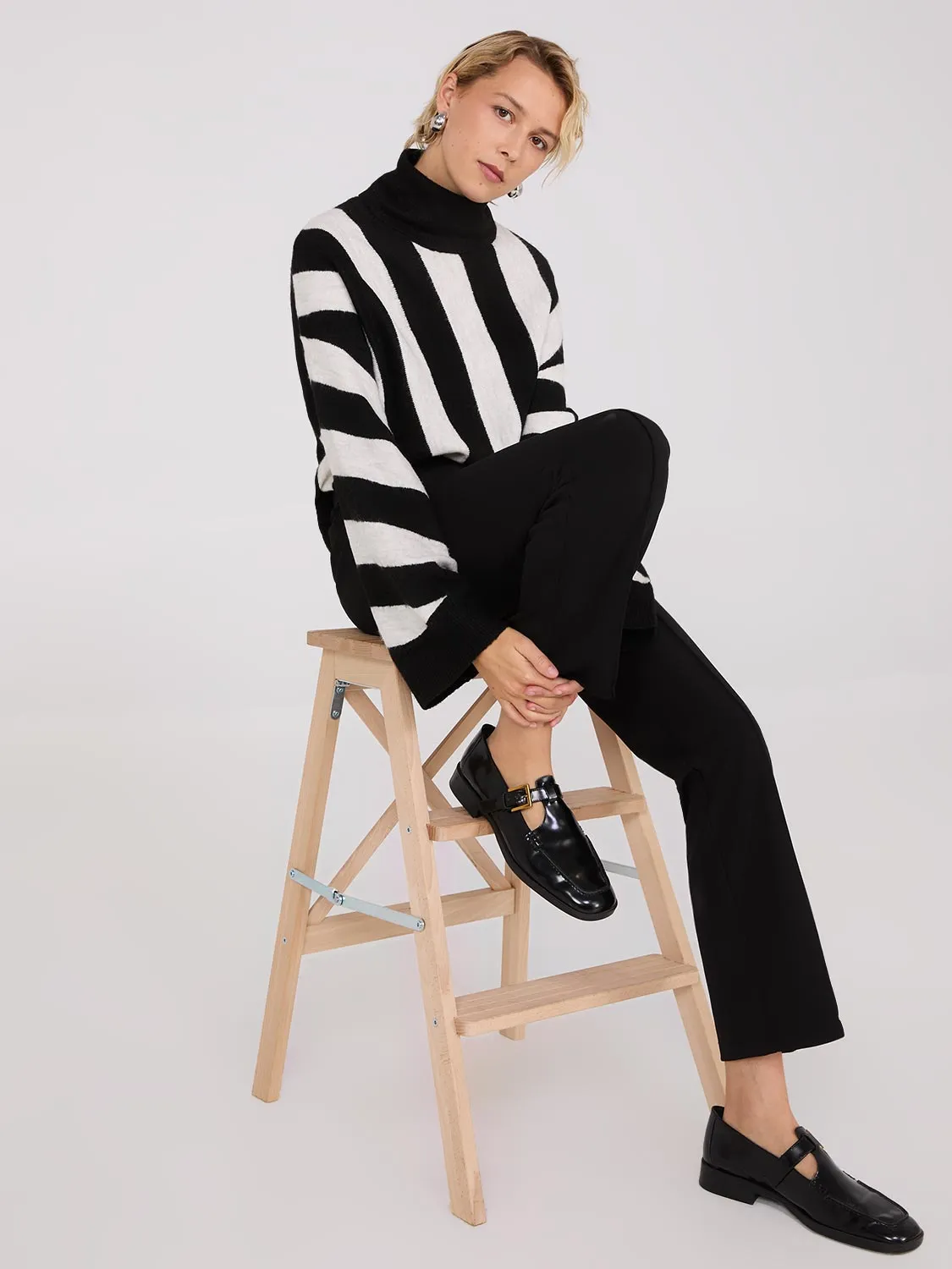 Striped Turtleneck Sweater sold by Suzy Shier product image thumbnail 3