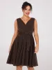 Sleeveless Shimmer Crossover Fit & Flare Dress sold by Suzy Shier