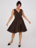 Sleeveless Shimmer Crossover Fit & Flare Dress sold by Suzy Shier