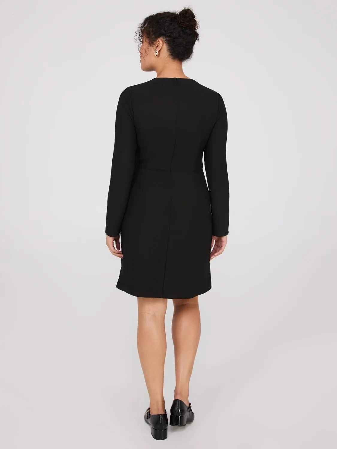 Long Sleeve A-Line Mini Dress sold by Suzy Shier product image thumbnail 4