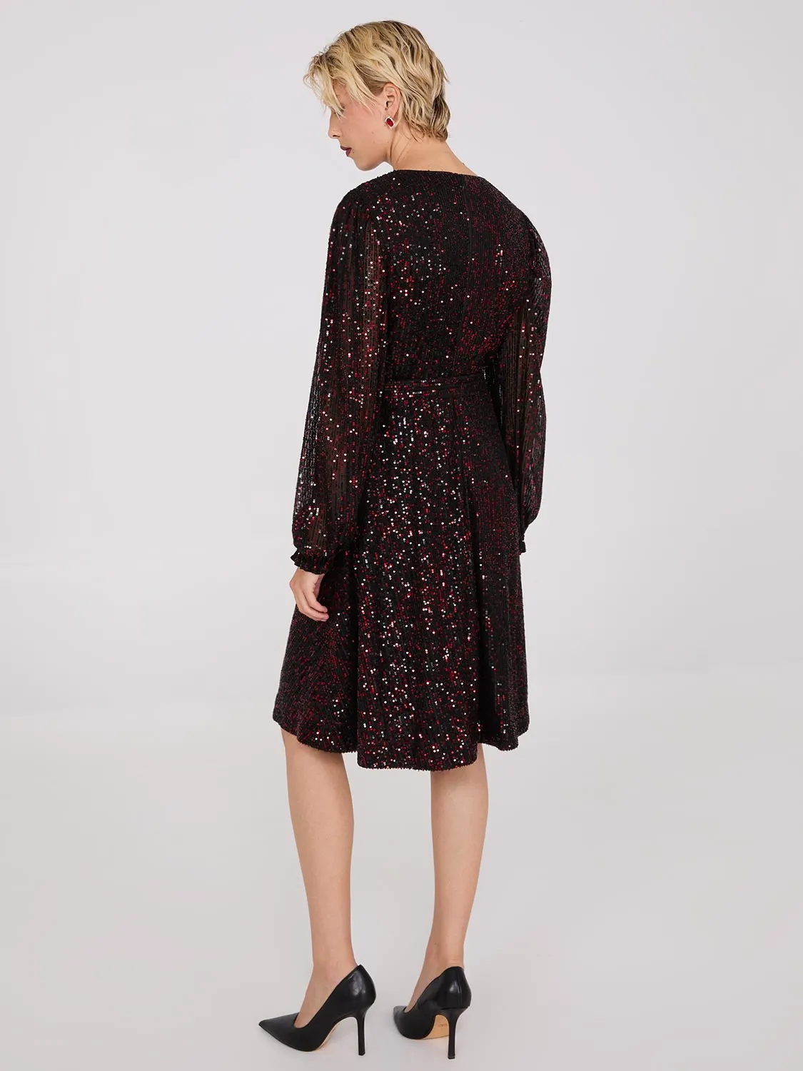 Sequin Fit & Flare Dress sold by Suzy Shier product image thumbnail 4
