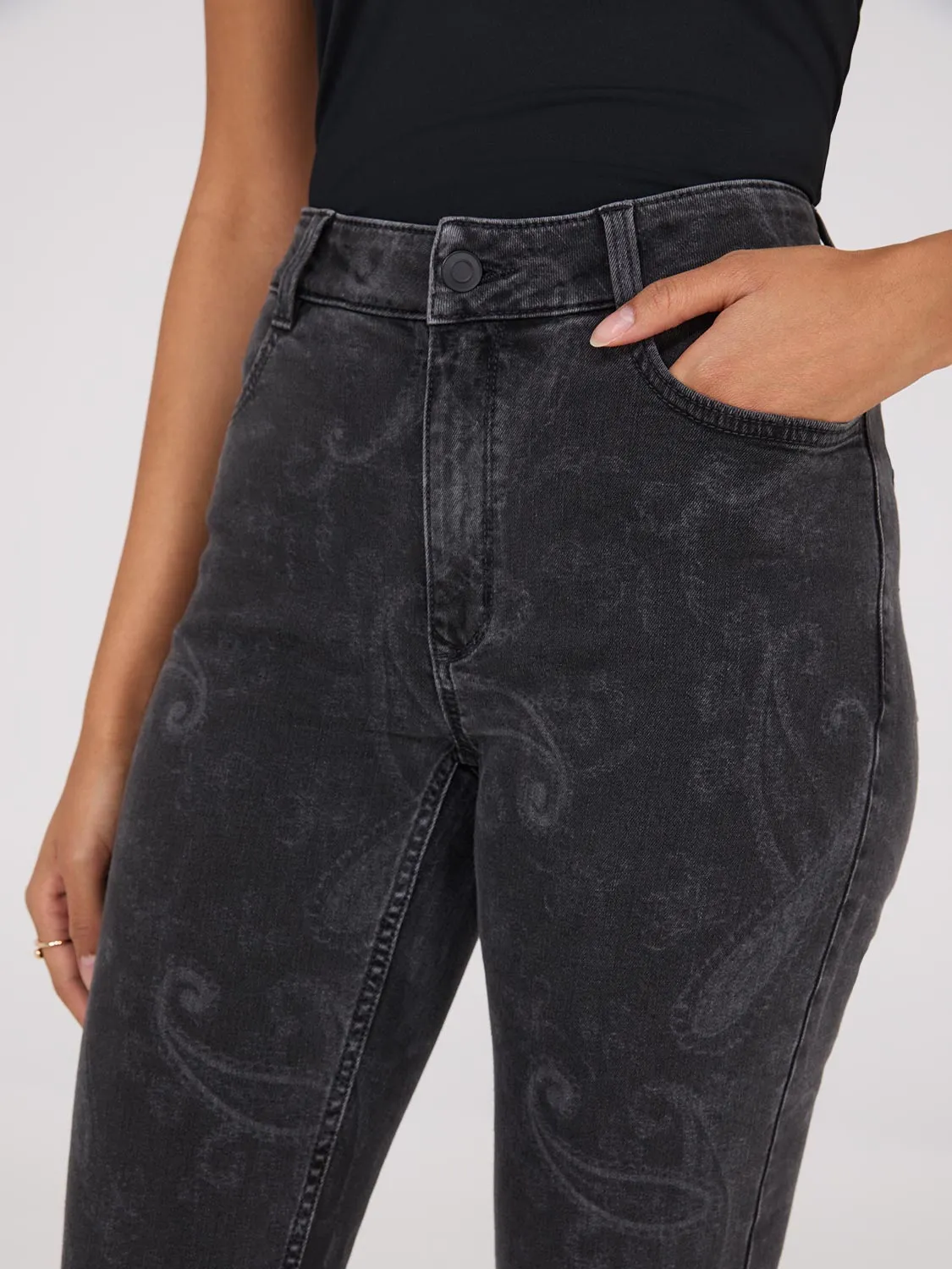 Slim Leg Paisley Jeans sold by Suzy Shier product image thumbnail 2