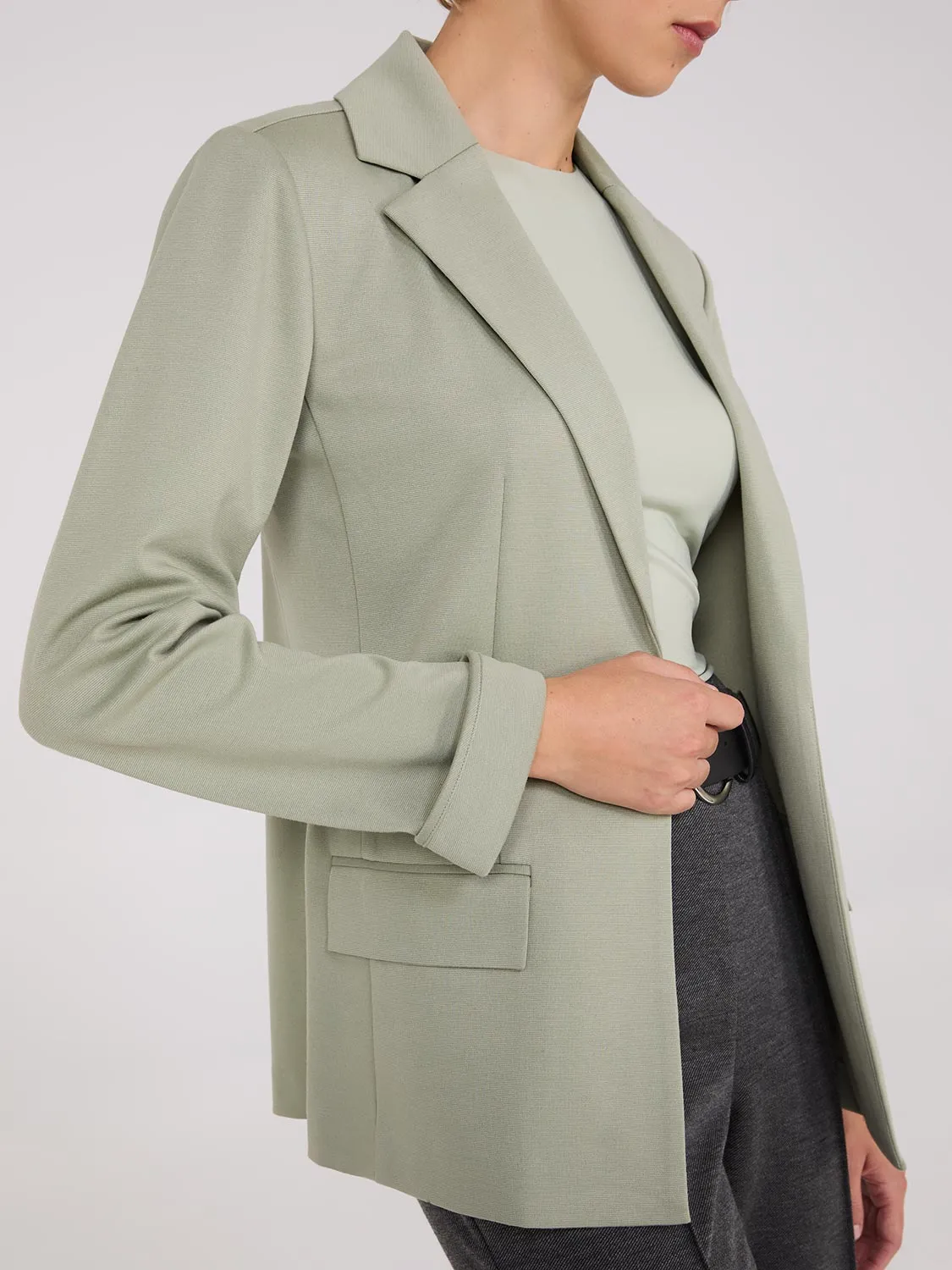 Notch Collar Open-Front Blazer sold by Suzy Shier product image thumbnail 3
