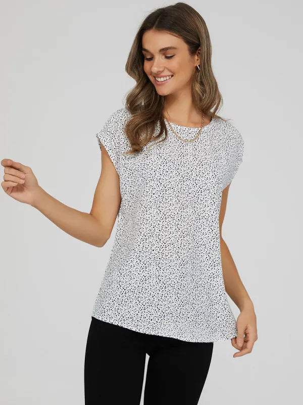 Round Neck Dolman Sleeve Top sold by Suzy Shier