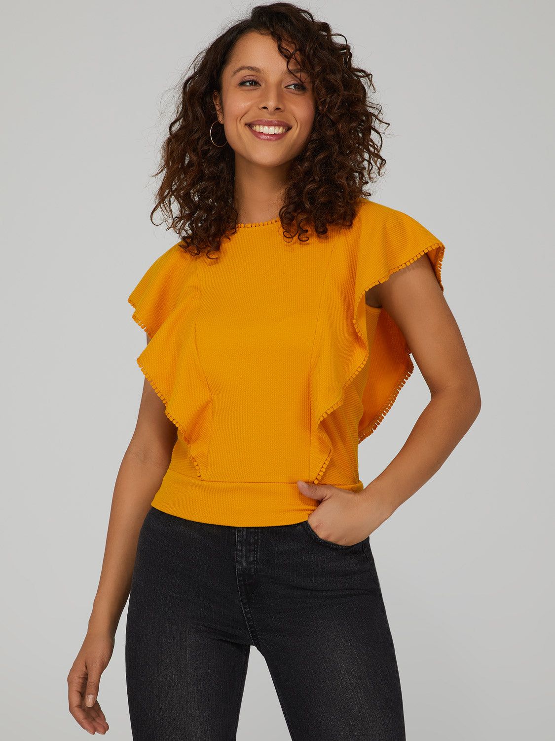 Flutter Sleeve Top sold by Suzy Shier