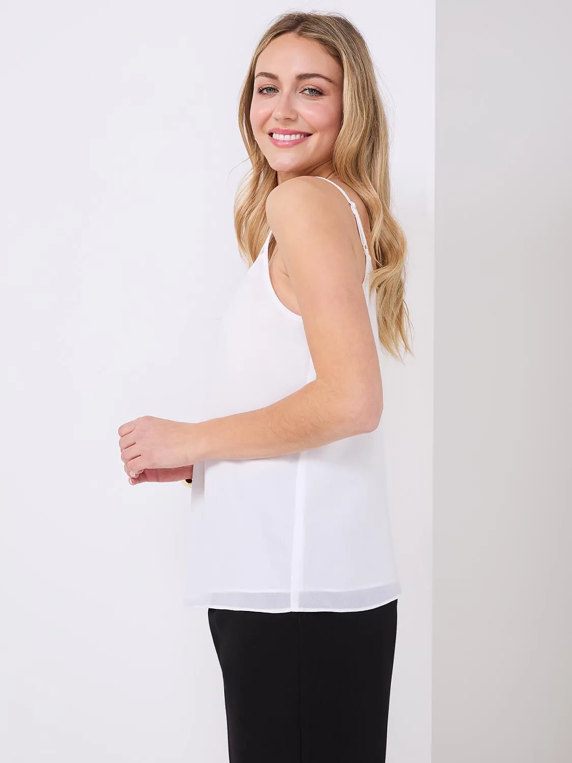 Mesh V-Neck Tank Top sold by Suzy Shier product image thumbnail 5