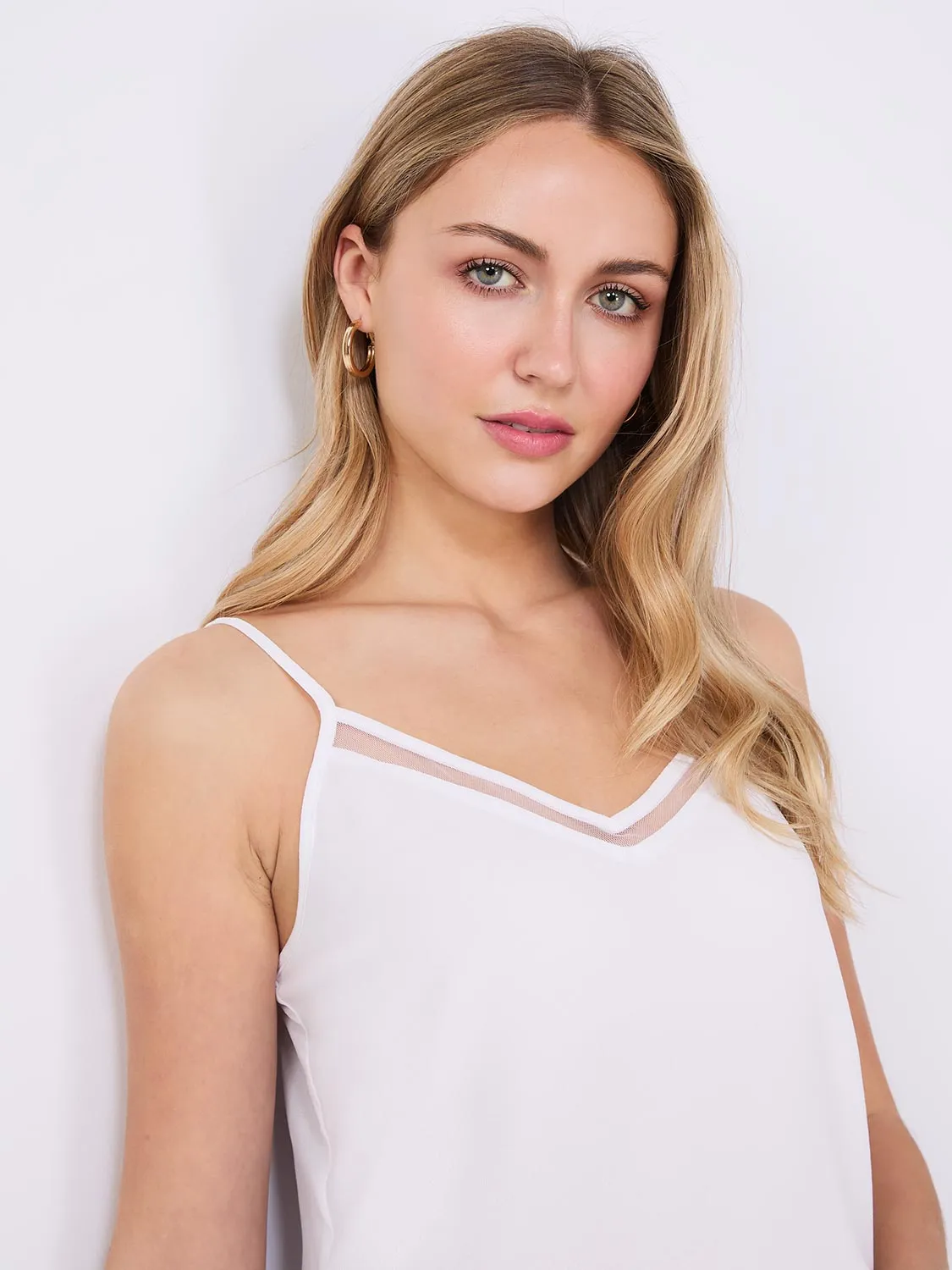 Mesh V-Neck Tank Top sold by Suzy Shier product image thumbnail 3