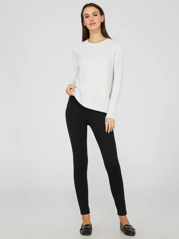 High-Waisted Front Seam Pull-On Pants sold by Suzy Shier