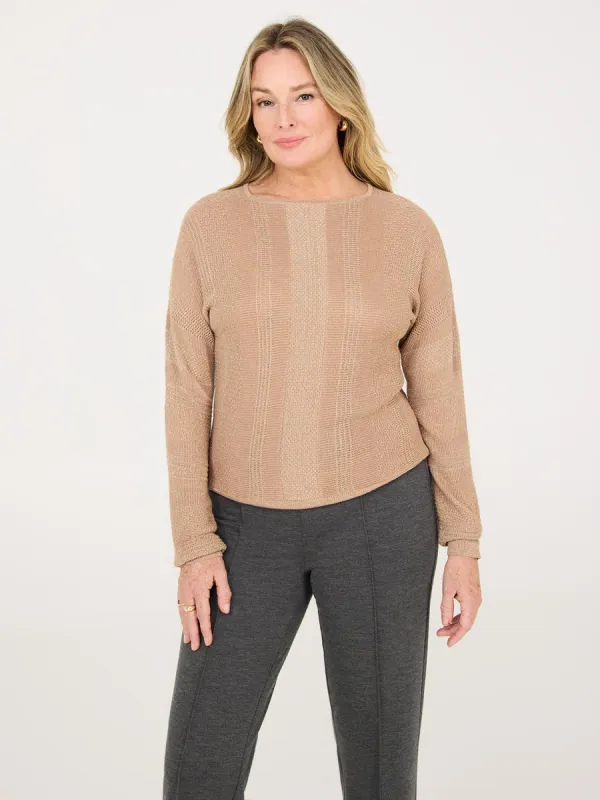 Metallic Dolman Sleeve Sweater sold by Suzy Shier
