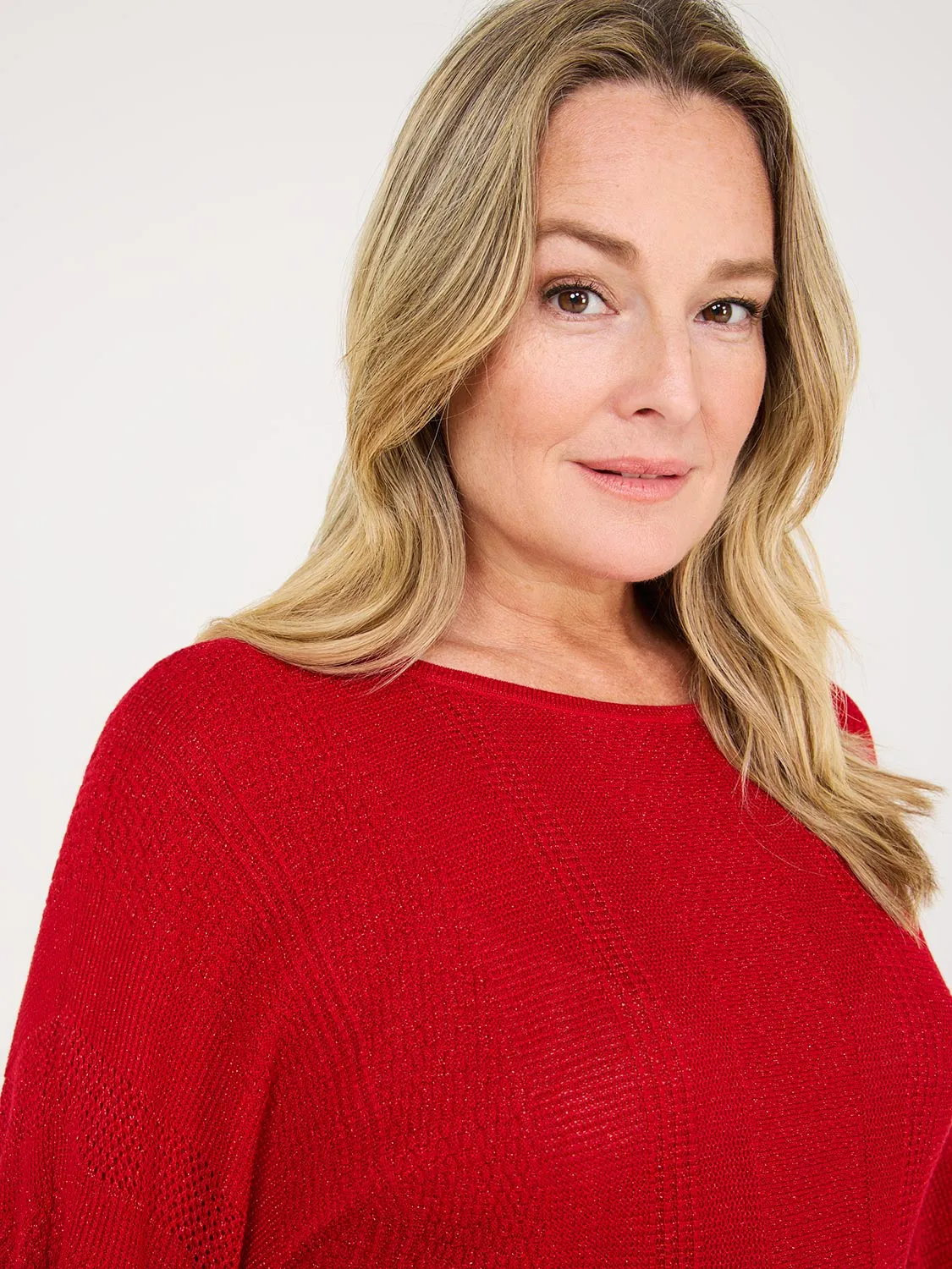 Metallic Dolman Sleeve Sweater sold by Suzy Shier product image thumbnail 3