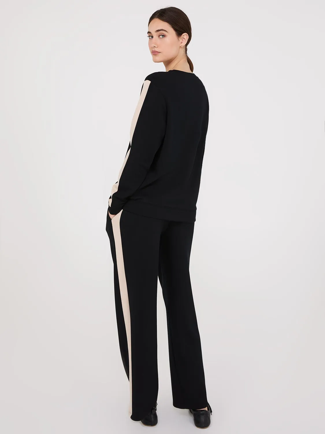 Contrast Stripe Cloud Fleece Sweatshirt sold by Suzy Shier product image thumbnail 4