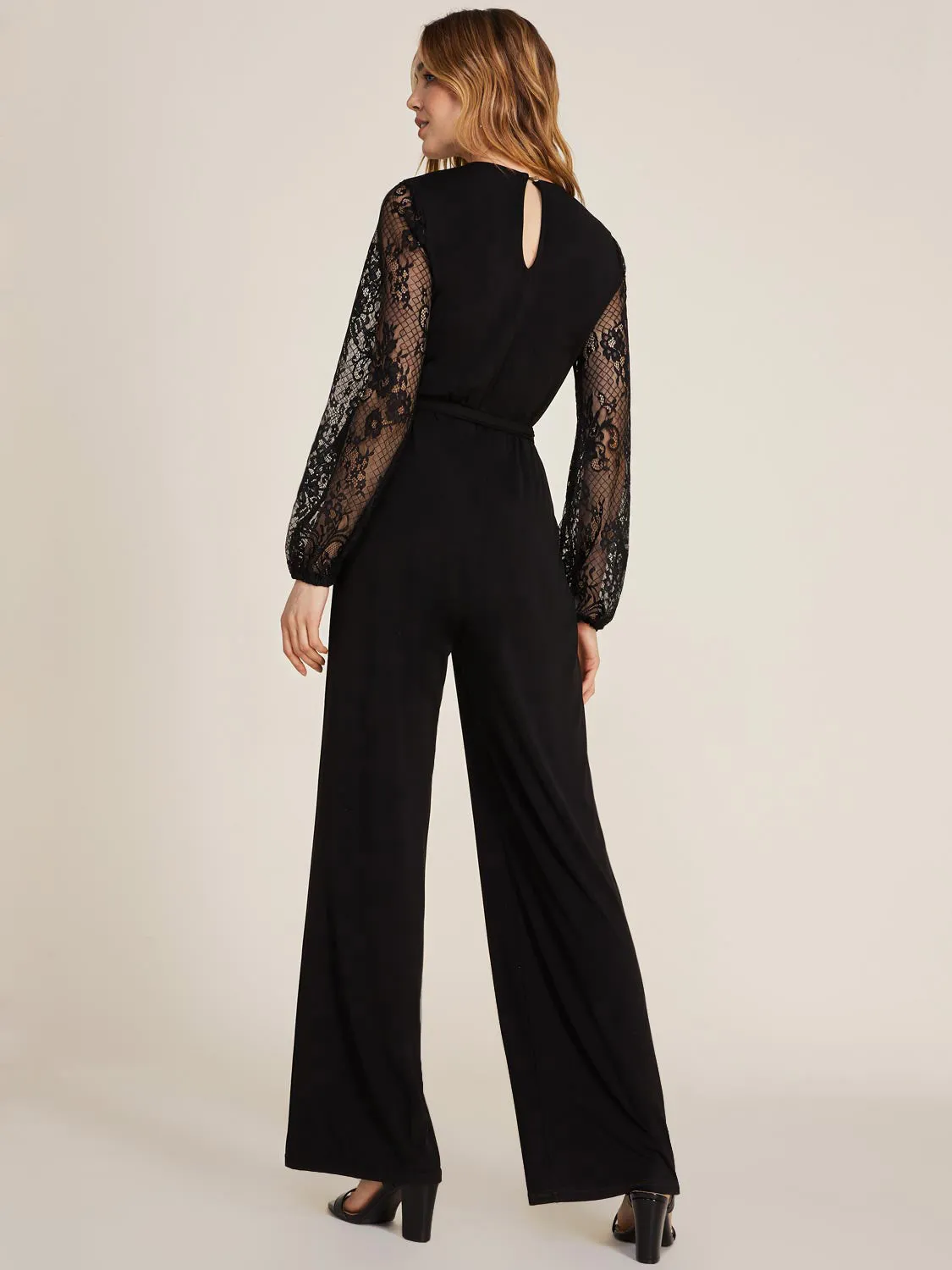 Long Sleeve V-Neck Jumpsuit sold by Suzy Shier product image thumbnail 4