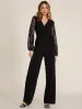 Long Sleeve V-Neck Jumpsuit sold by Suzy Shier