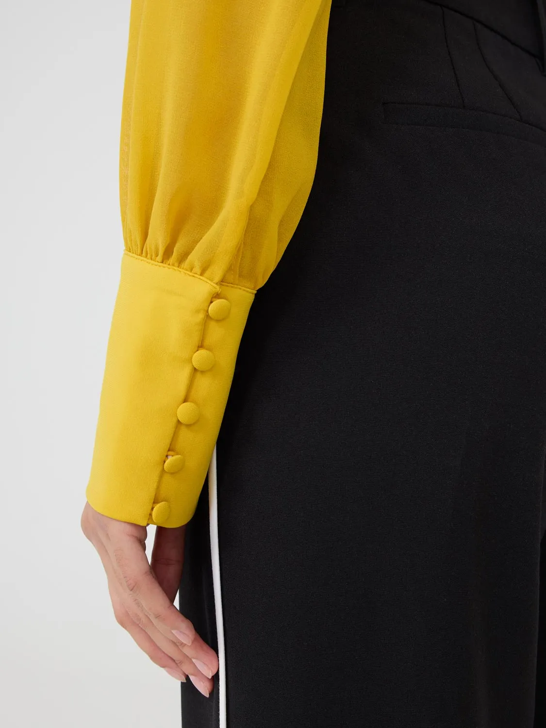 Long Chiffon Sleeve Boat Neck Top sold by Suzy Shier product image thumbnail 2