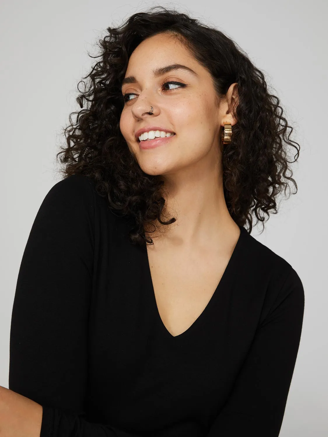 Long Sleeve V-Neck Jersey Top sold by Suzy Shier product image thumbnail 5