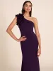 One-Shoulder Gown With Rosette Detail sold by Suzy Shier