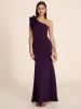 One-Shoulder Gown With Rosette Detail sold by Suzy Shier
