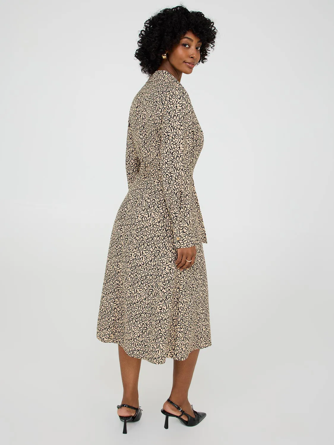 Floral Print Flowy Shirt Dress sold by Suzy Shier product image thumbnail 4