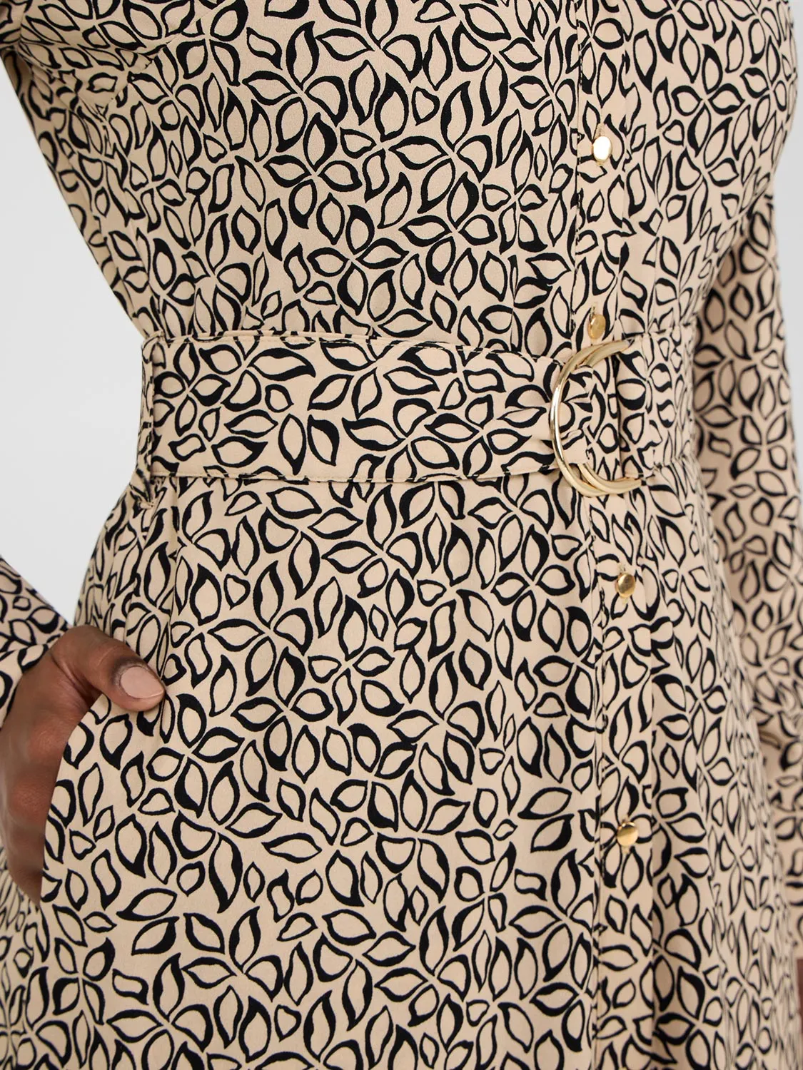 Floral Print Flowy Shirt Dress sold by Suzy Shier product image thumbnail 2