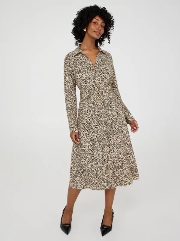 Floral Print Flowy Shirt Dress sold by Suzy Shier