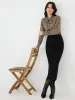 Geo Print Chiffon Tie Neck Blouse sold by Suzy Shier