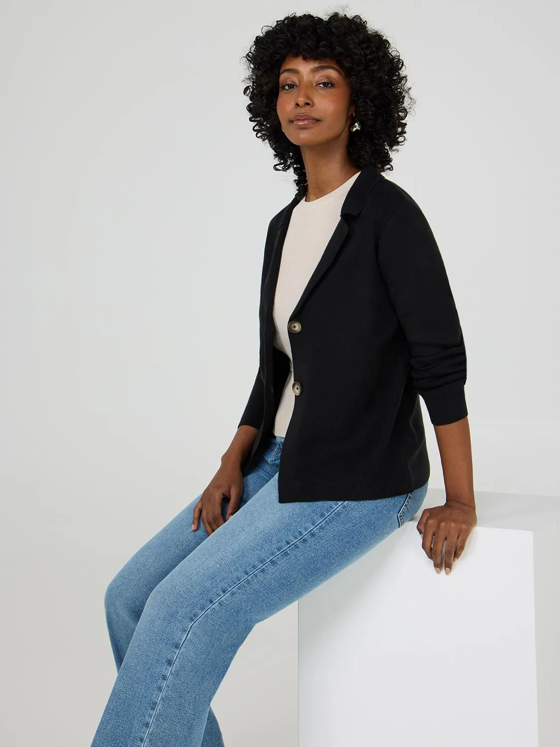 2-Button Sweater Blazer sold by Suzy Shier product image thumbnail 3