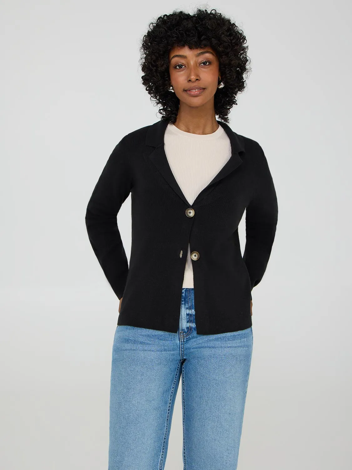2-Button Sweater Blazer sold by Suzy Shier