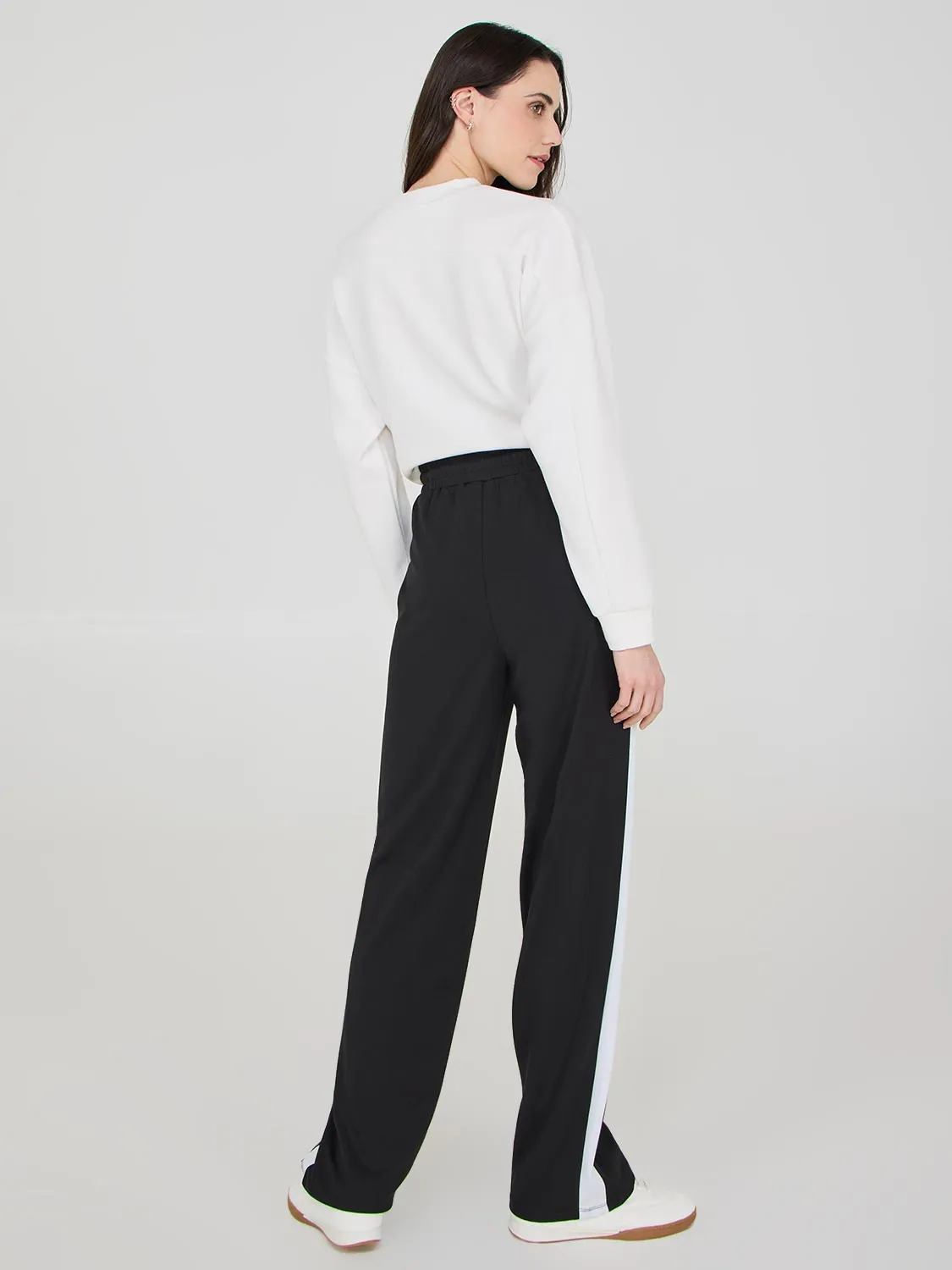 Contrast Side Band Wide-Leg Pants sold by Suzy Shier product image thumbnail 5