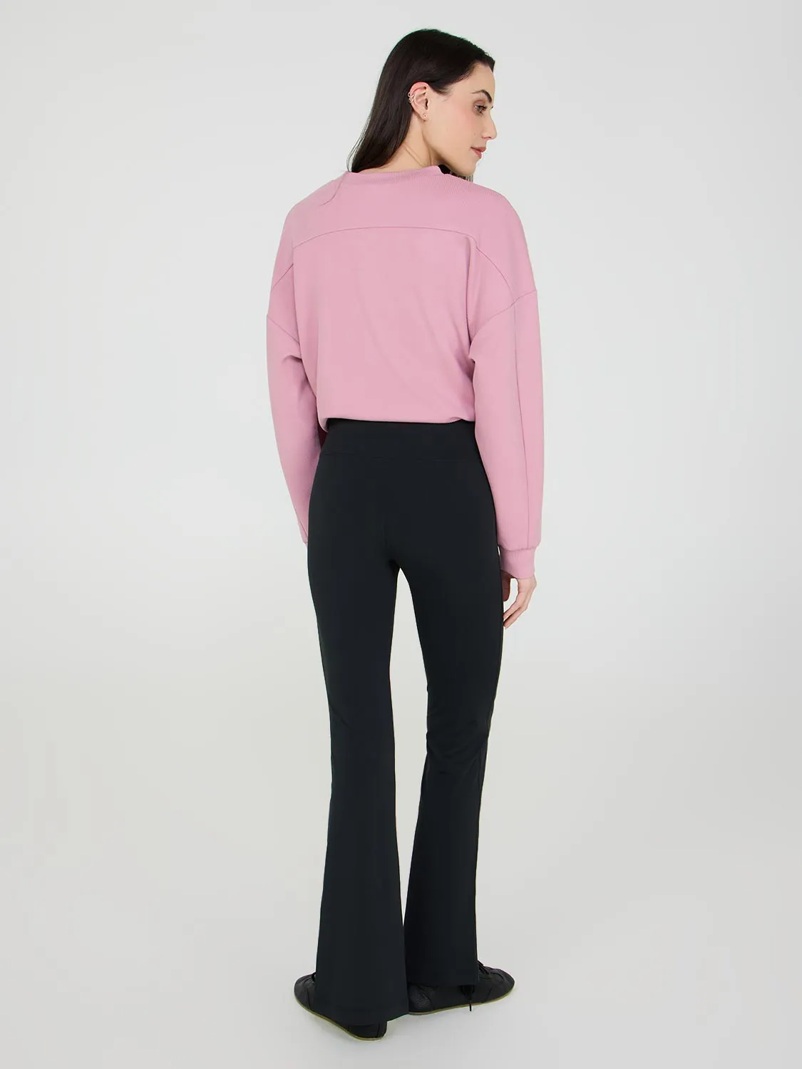 Front Slit Flared Leggings sold by Suzy Shier product image thumbnail 5