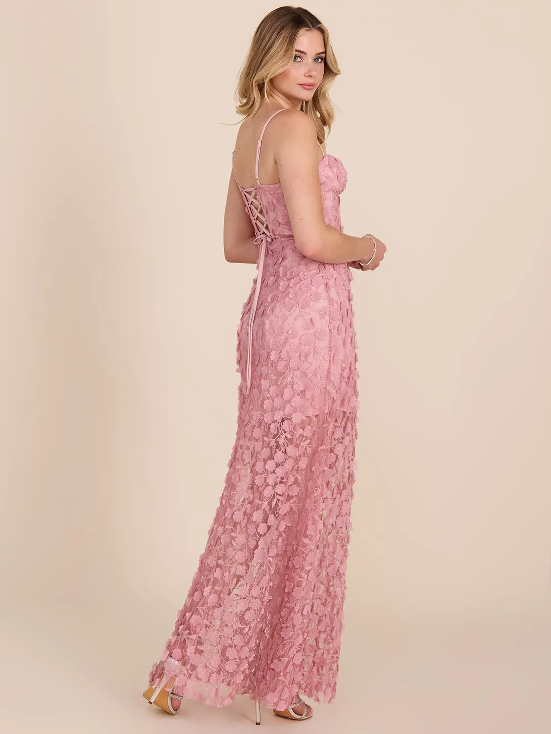 Bustier Flower Appliqué Gown sold by Suzy Shier product image thumbnail 4