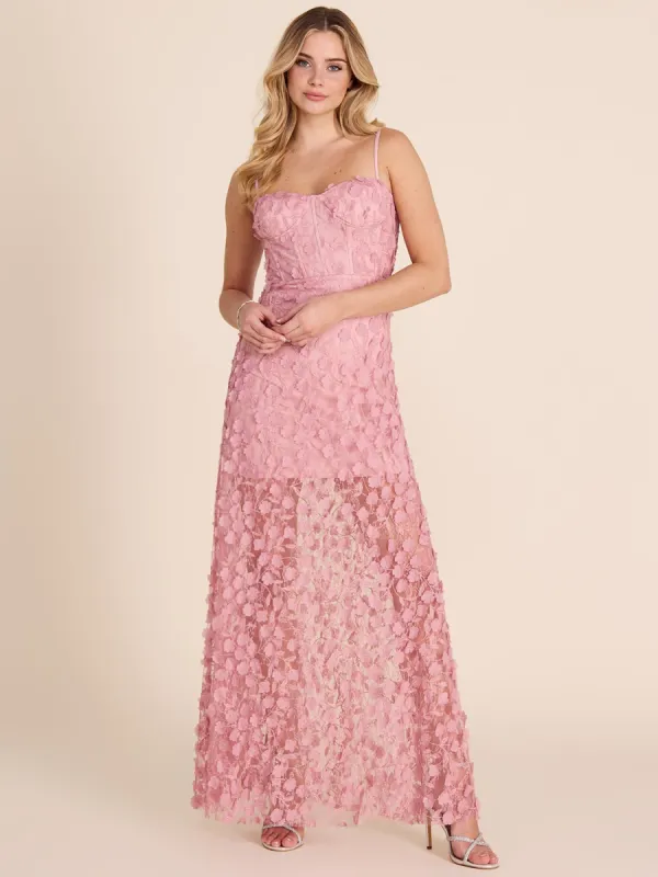 Bustier Flower Appliqué Gown sold by Suzy Shier