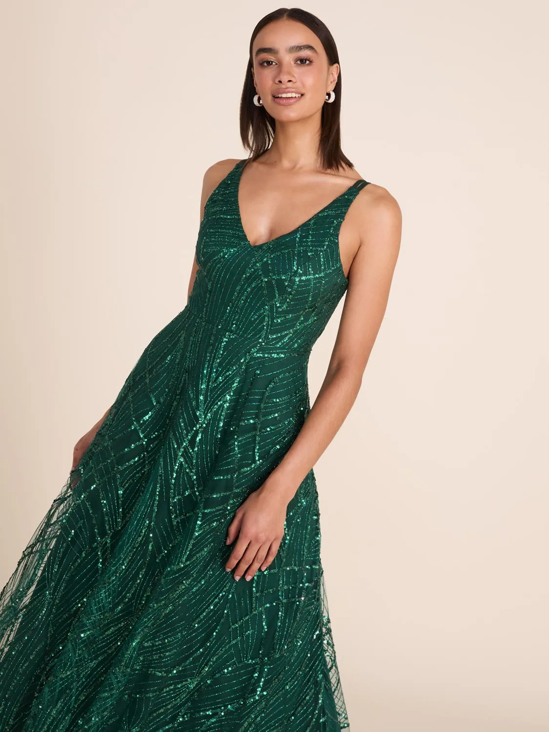 Allover Sparkle Ball Gown sold by Suzy Shier product image thumbnail 3