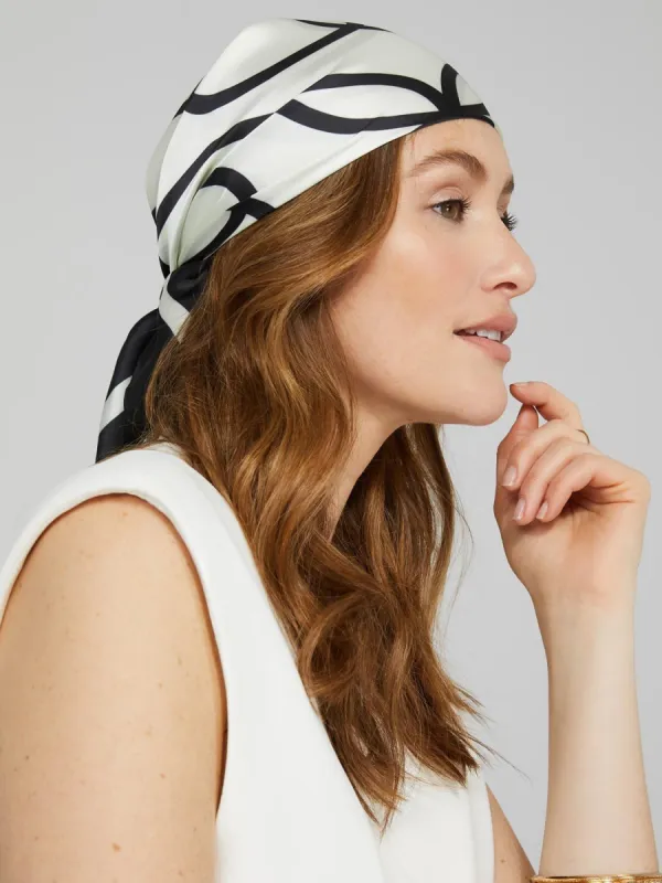 Abstract Print Satin Handkerchief sold by Suzy Shier