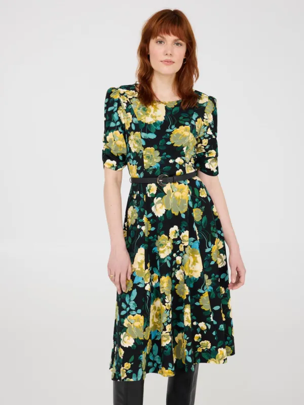 Floral Print Fit & Flare Midi Dress sold by Suzy Shier
