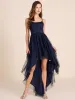 Satin Bustier High-Low Dress sold by Suzy Shier