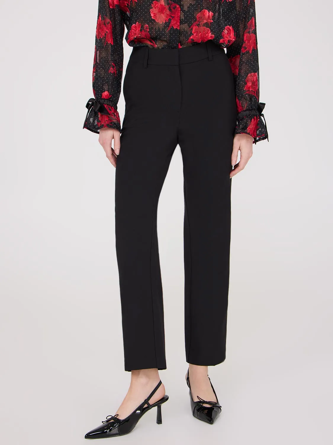 Straight Leg Mid-Rise Pants sold by Suzy Shier product image thumbnail 3