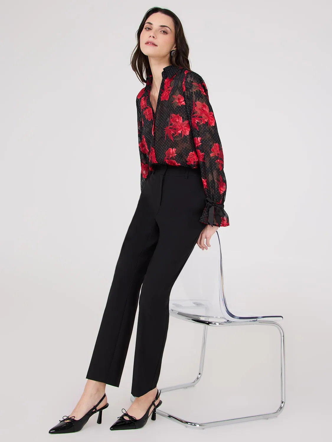 Straight Leg Mid-Rise Pants sold by Suzy Shier product image thumbnail 5