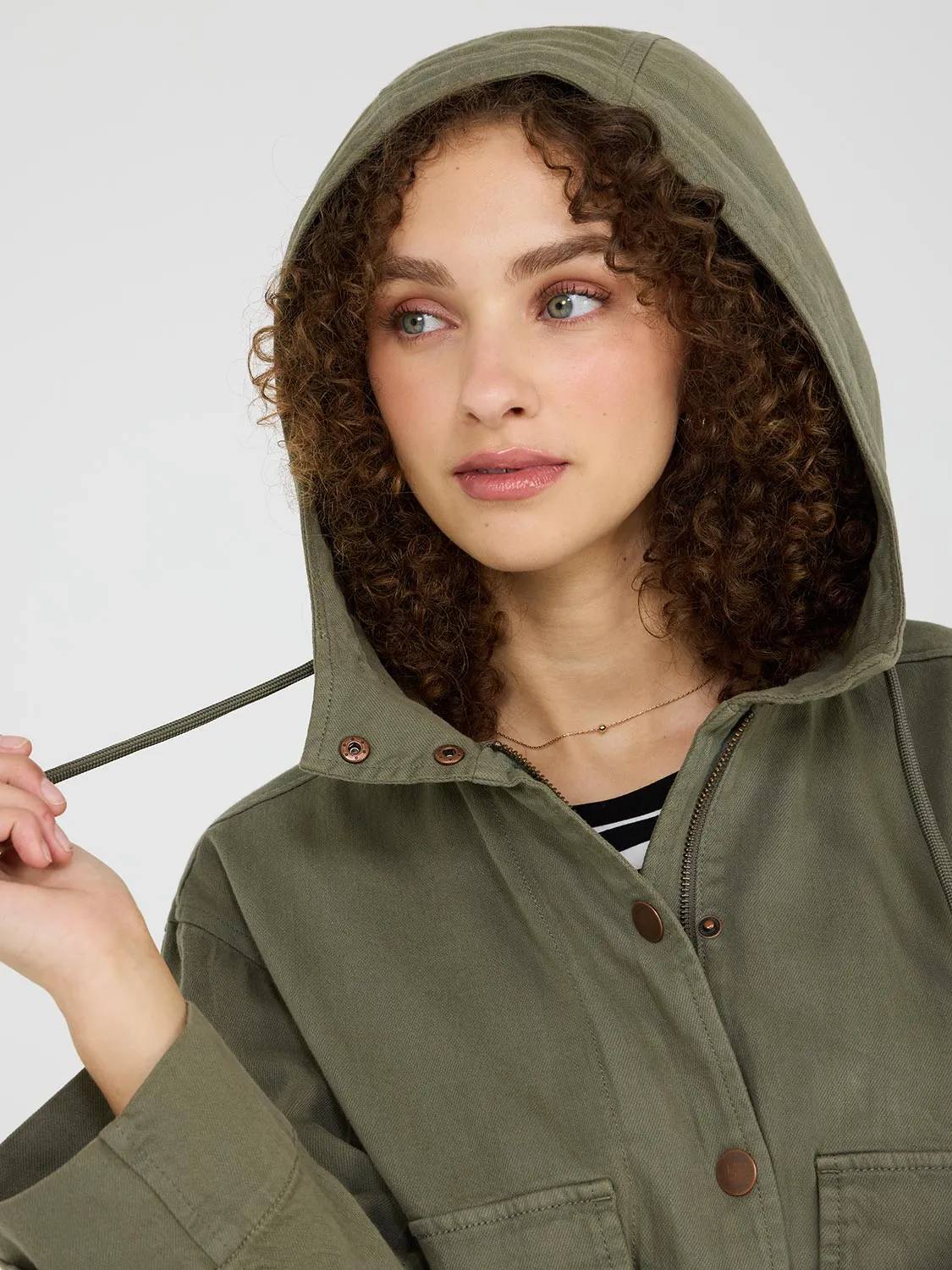 Hooded Bomber Jacket sold by Suzy Shier product image thumbnail 2