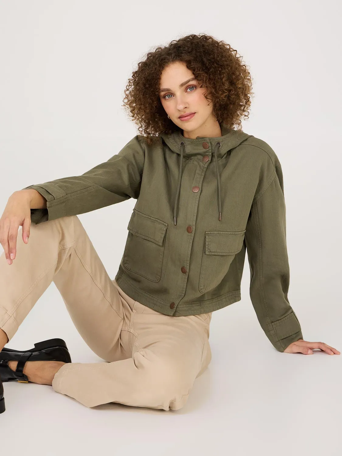 Hooded Bomber Jacket sold by Suzy Shier product image thumbnail 3