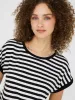Striped Cuffed Dolman Sleeve Top sold by Suzy Shier
