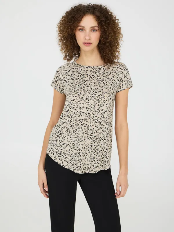 Ditsy Floral Print Raglan Sleeve T-Shirt sold by Suzy Shier