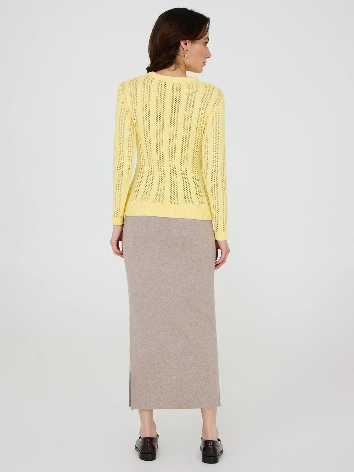 Crochet Crew Neck Sweater sold by Suzy Shier product image thumbnail 4