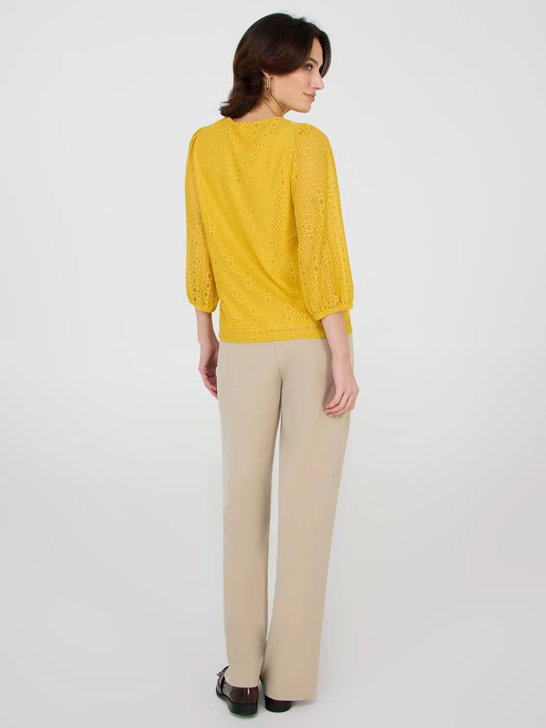 3/4 Balloon Sleeve Lace Top sold by Suzy Shier product image thumbnail 4