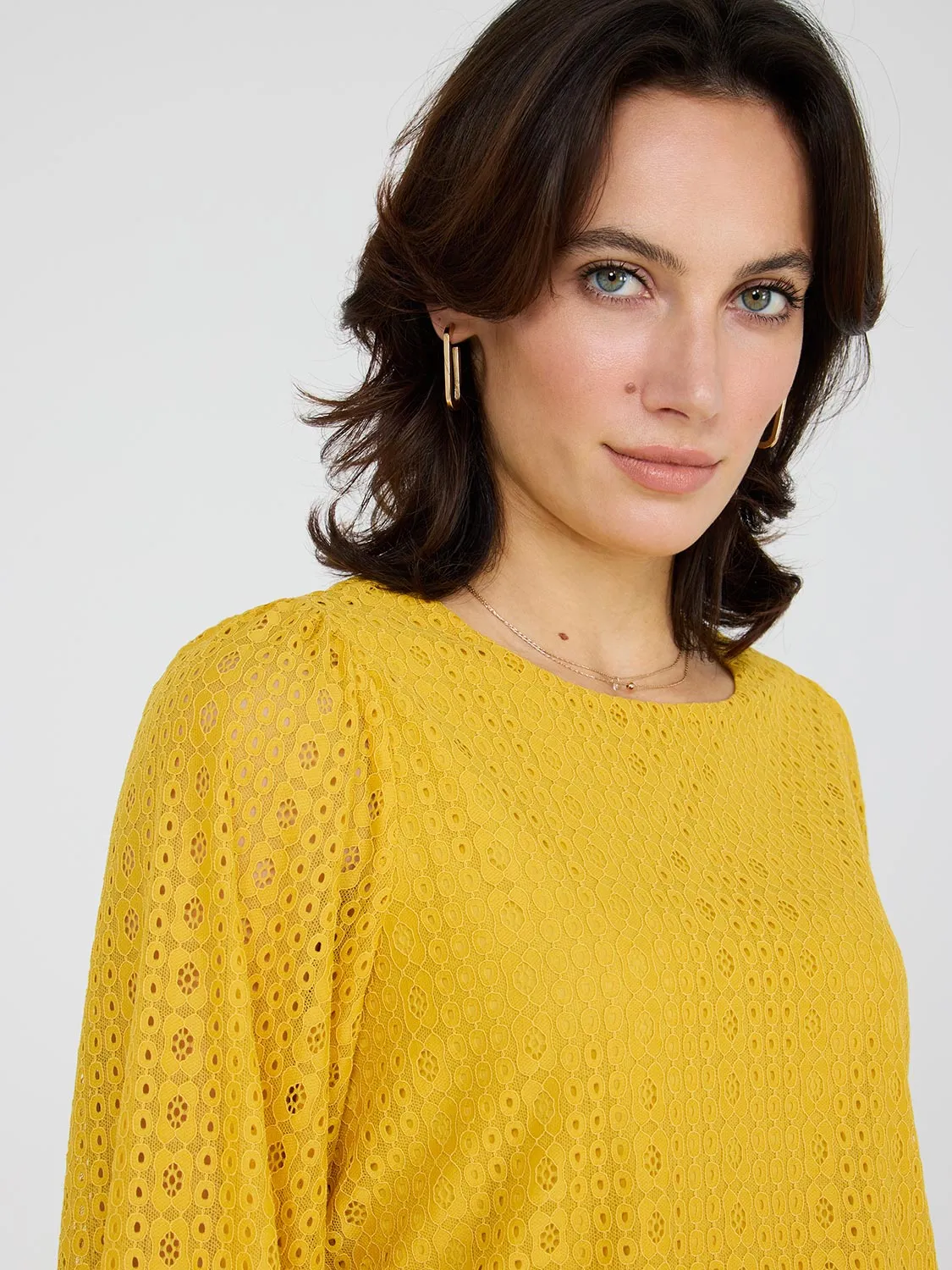 3/4 Balloon Sleeve Lace Top sold by Suzy Shier product image thumbnail 2