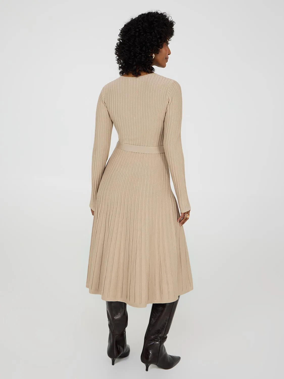 Fit & Flare Sweater Dress sold by Suzy Shier product image thumbnail 4