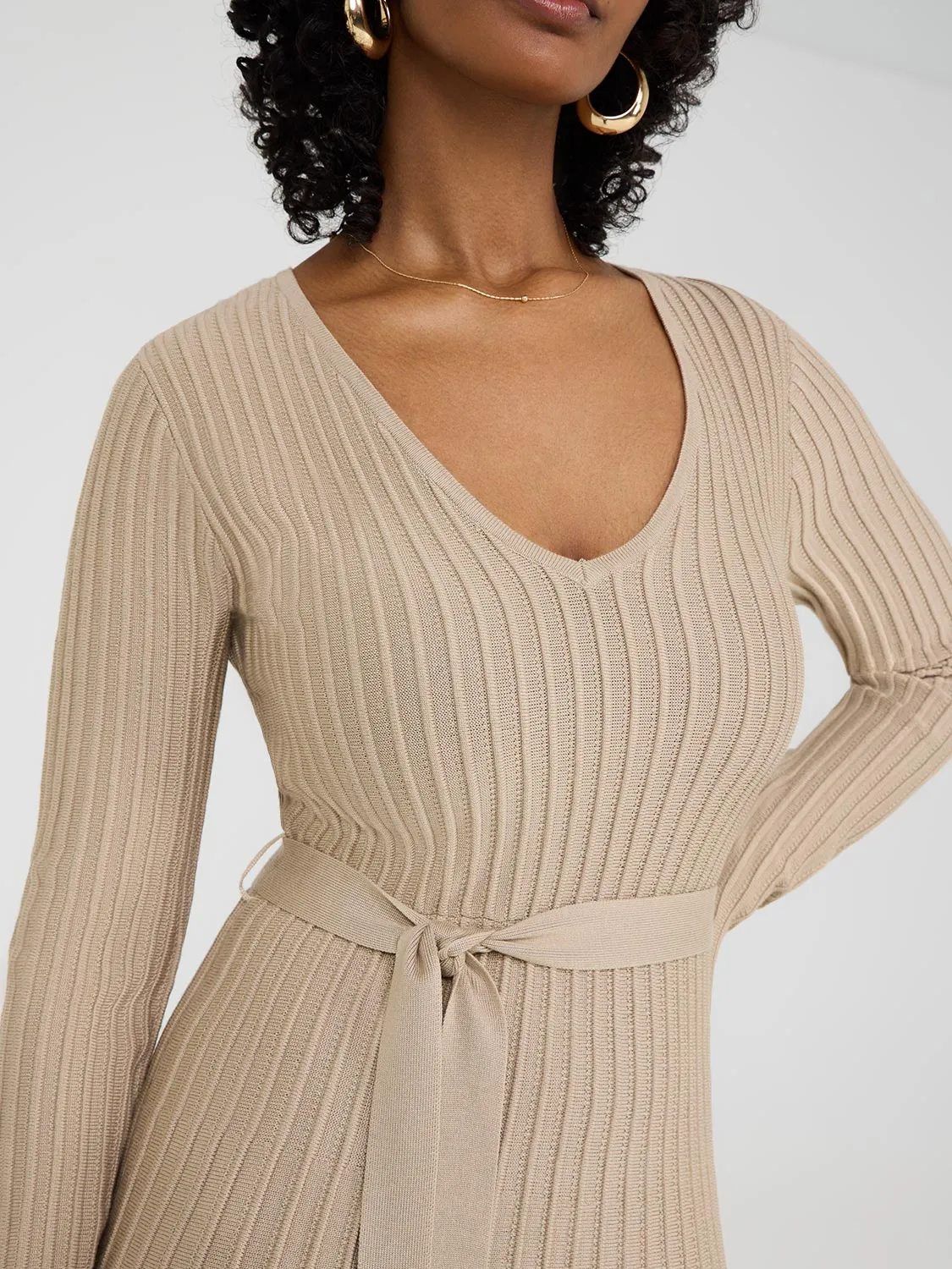 Fit & Flare Sweater Dress sold by Suzy Shier product image thumbnail 2